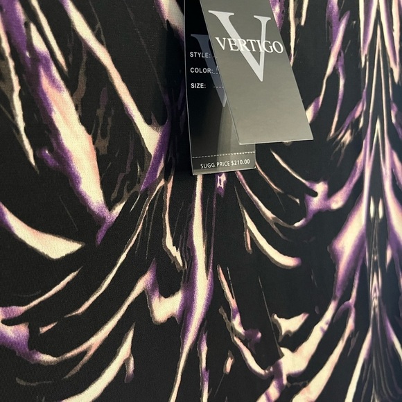 NWT- Super Sexy Vertigo Paris Marbleized Maxi Dress - Picture 4 of 6